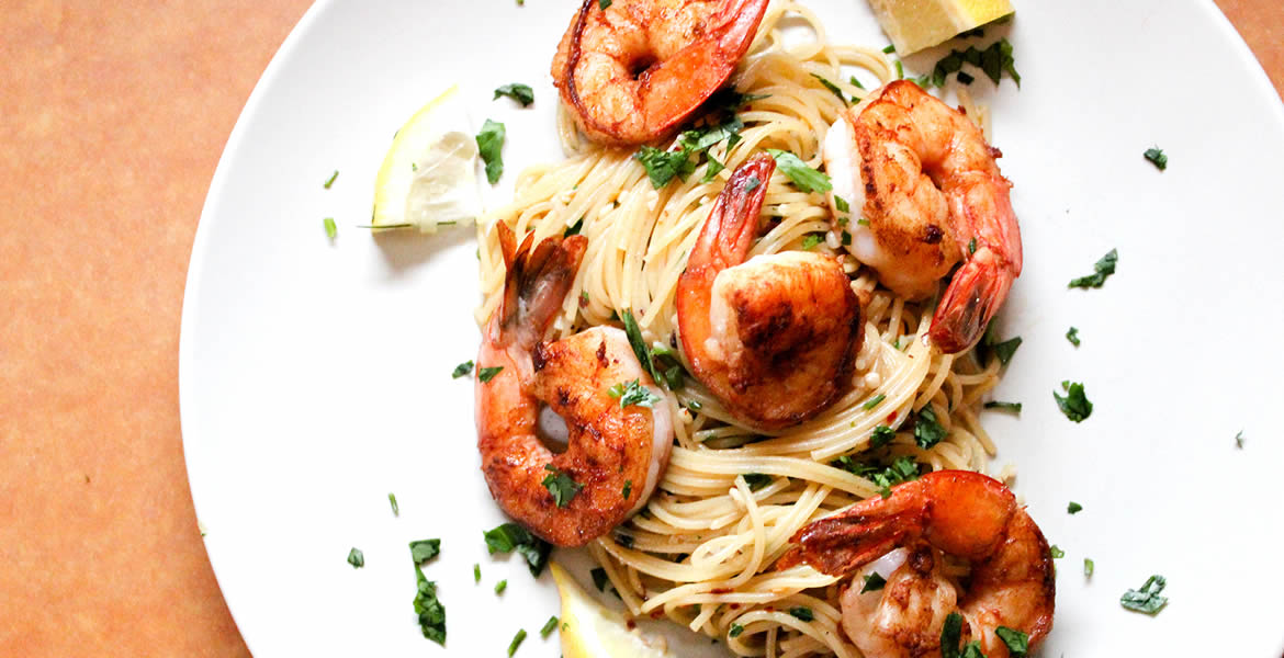 Fortune Imports | Shrimp & Vermicelli Aglio e Olio